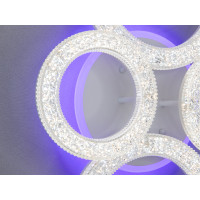 Стельова світлодіодна люстра з пультом, димером, підсвічуванням, 75W Diasha 2203/2+2WHLED3colordimmer