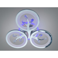 Золота світлодіодна люстра з регулюванням яскравості, пультом, 90W Diasha 8135/3HRLED3colordimmer