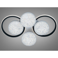 Стельова світлодіодна люстра Diasha чорна 135W Diasha 2565WH+BKdimmer