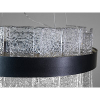 Підвісна кришталева світлодіодна люстра, 90 Вт, чорна Diasha 817/400PB