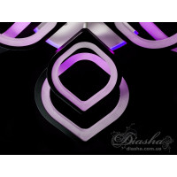 LED люстра потолочная с диммерным пультом и подсветкой Diasha 8073/4+4WH LED RGB dimmer