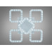 Стельова LED люстра біла 74W  Diasha MX4771/4+1SWH