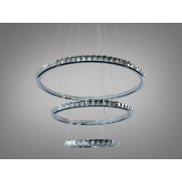 Підвісна LED люстра кільця біла 220 Вт 38-40 м² Diasha 66081/800+600+400CH