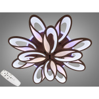 Стельова LED люстра коричнева 190Вт димер пульт Diasha 8090/8+4CFLED3colordimmer
