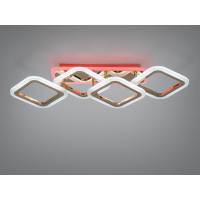 Світлодіодна люстра Diasha 8060 золото геометричний дизайн з пультом Diasha HA8160/2+2GLED3colordimmer