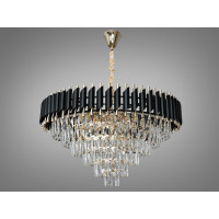 Хрустальная люстра в зал 18 ламп Diasha 9001-800BK+SGD