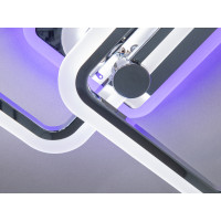 Стельова світлодіодна люстра з пультом, димером, 50W, хром Diasha A8208/2HRLED3colordimmer
