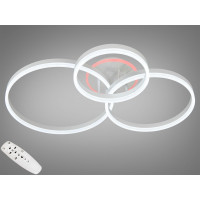 Пристельова світлодіодна люстра з пультом, дімером, 120Вт, біла Diasha 8174/345WHLED3colordimmer