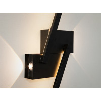 Лаконічне світлодіодне бра на стіну, 25W, чорний+білий Diasha Q3/800BK