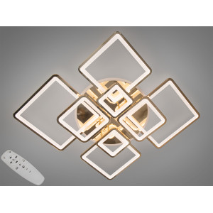 Сучасна LED люстра з пультом, диммером та підсвіткою, 225W, хром Diasha 8160/8GLED3colordimmer