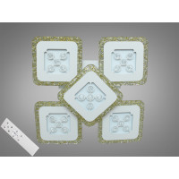 Светодиодная люстра светильник с пультом и подсветкой Diasha MX2805/4+1WH