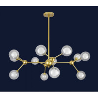 Люстра молекула в стиле лофт Levistella 7526083-12 GD