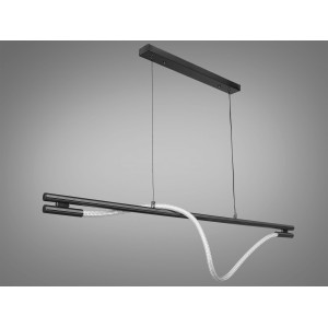 Сучасна світлодіодна підвісна люстра Мотузка, 15Вт, чорний хром Diasha 9609-L1200BHR