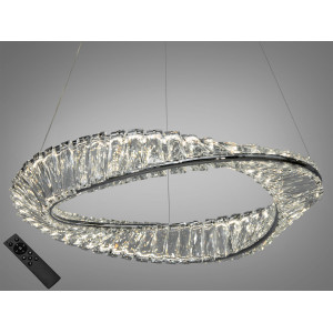 Досконала кришталева світлодіодна люстра з пультом, 55 Вт, хром Diasha 548/500CH