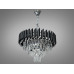 Підвісна кришталева люстра чорний + хром 6xE14 Diasha N9001-500BK+CH