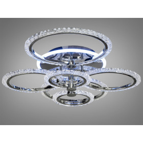 Стельова лед люстра з пультом, диммером, підсвічуванням, 125W, хром Diasha A8180/6HRLED3colordimmer