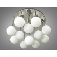 Люстра молекула в стиле лофт со стеклянным плафоном Diasha 7502/13CH