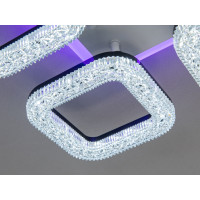 Пристельова світлодіодна чорна люстра з пультом, підсвіткою, 50W Diasha S2205/4BKLED3colordimmer