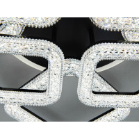 Люстра стельова Квадрати чорна 140W з пультом Diasha 5179/4+4BK