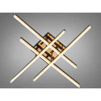 Світлодіодна стельова люстра чорна 60Вт до 10м² Diasha SX1010/4BK