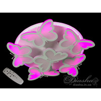Люстра светодиодная потолочная в детскую комнату с пультом Diasha 8067/5+1WH LED 3color dimmer 