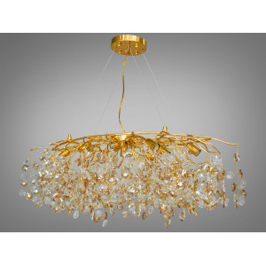 Хрустальная люстра 10 ламп, золото Diasha 601-L900GD