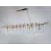 Унікальна підвісна кришталева люстра витягнутої форми, 14 ламп, хром Diasha 609-L1200G