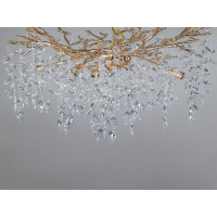 Підвісна люстра Глициния золото 10 ламп кришталь Diasha 608-760G