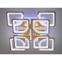 Стельова лед люстра з диммером і LED підсвічуванням, 130W, хром Diasha HS8060/4+4GLED3colordimmer