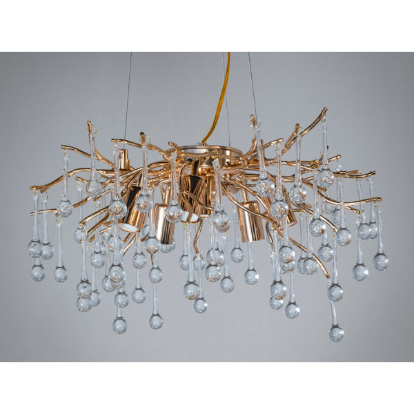 Люстра Diasha Серія Гліцинія хром кришталева 6 ламп Diasha 607-450GD Люстра Diasha Серія Гліцинія хром кришталева 6 ламп Diasha 607-450GD