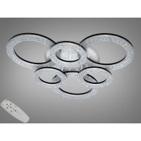 Світлодіодна люстра Diasha кільця чорна 110W пульт димер Diasha 2203/3+3BKLED3colordimmer