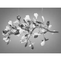 Люстра в стиле прованс в зал на 12 ламп, хром Diasha 7161-12PLHR