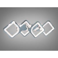 Світлодіодна люстра 8060 хром з пультом 69 Вт Diasha H8060/2+2HRLED3colordimmer