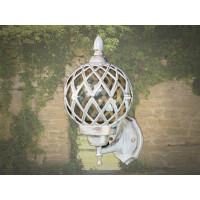 Настенный уличный светильник бра белый с золотом Diasha DJ070-M-W1 WH 