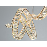 Підвісна люстра LED Diasha золото 85Вт пульт 15м² Diasha D8821/1100x300G