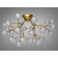 Люстра в зал 36 лампочки, золото сатин Diasha X887-36BGD