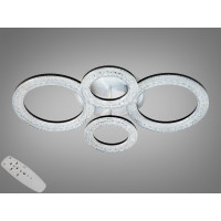 Стельова світлодіодна люстра з пультом, димером, підсвічуванням, 75W Diasha 2203/2+2BKLED3colordimmer