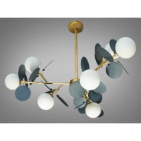 Люстра в современном стиле модерн Diasha 1097-9GD+GR