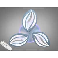 Стельова діодна люстра з пультом, диммером і підсвічуванням, 70W, сіра Diasha 8092/3GRLED3colordimmer Стельова діодна люстра з пультом, диммером і підсвічуванням, 70W, сіра Diasha 8092/3GRLED3colordimmer