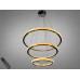 Підвісна LED люстра кільця біла 220 Вт 38-40 м² Diasha 66081/800+600+400CH