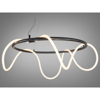 Мінімалістична світлодіодна люстра підвіс Мотузка, 48W, чорний хром Diasha 9752-D800BHR