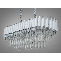 Підвісна люстра Diasha кришталь білий хром 8xE14 Diasha N9001-800x300WH+CH