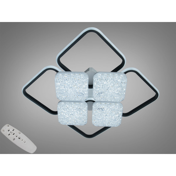 Люстра стельова Diasha LED біла чорна 130W димер Diasha 2568WH+BKDIMMER