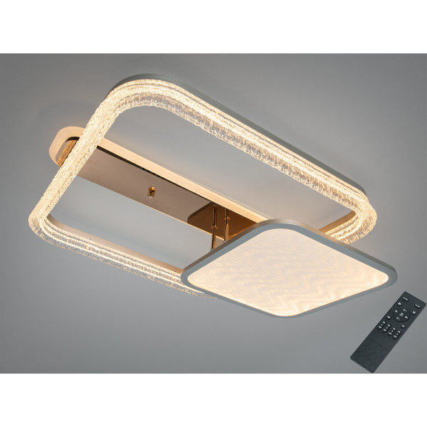 Люстра стельова LED з пультом золото 115 Вт 20 м² Diasha A8819/600+400