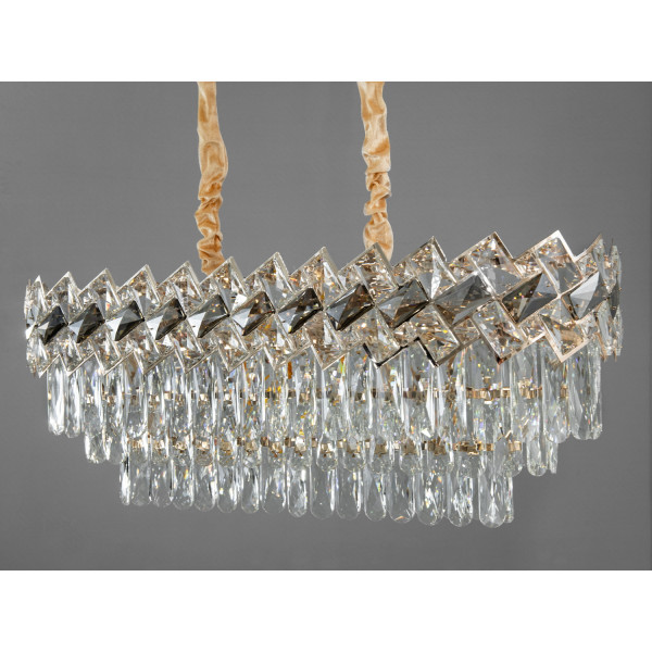 Унікальна підвісна кришталева люстра овальної форми,14 ламп, золото Diasha 6309-800x300SGD Унікальна підвісна кришталева люстра овальної форми,14 ламп, золото Diasha 6309-800x300SGD