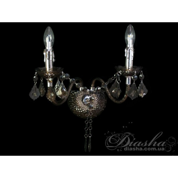 Недороге бра із кольорового акрилу в класичному стилі, на дві лампи Diasha 1004/2B-HR Недороге бра із кольорового акрилу в класичному стилі, на дві лампи Diasha 1004/2B-HR