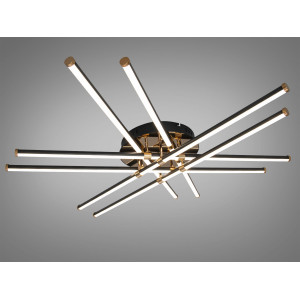 Стельова світлодіодна люстра MX7805 біла 75W три акрилові кільця Diasha SX8258/6BK