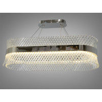 Кришталева красуня, світлодіодна люстра витягнутої форми, 75 Вт Diasha 7002/800x300CH