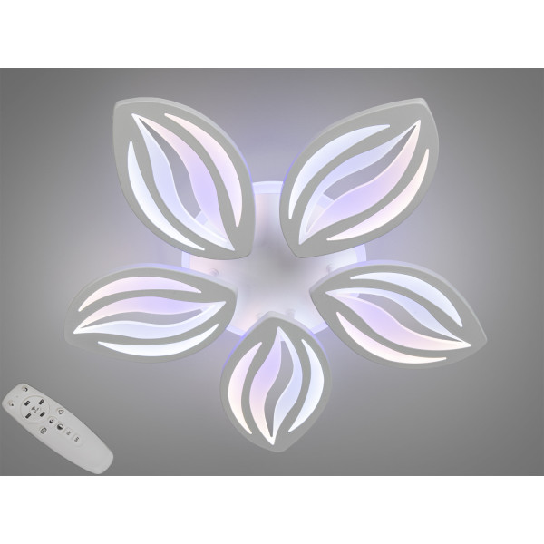 Біла світлодіодна люстра смарт світильник з пультом, 75W Diasha 8092/5WHLED3colordimmer