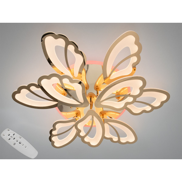 Стельова люстра LED біла 50Вт пульт 3 модулі Diasha 8166/6+3GLED3colordimmer